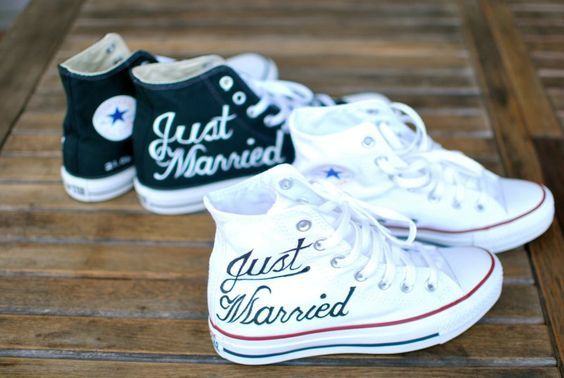 converse personnalisée mariage