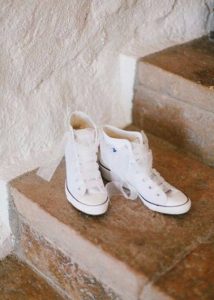 converse customisées mariée